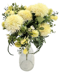 Голям букет от игрушки бодил Thistle & Accessories 40 см светло жълт