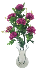 Künstliche Zweig Chrysanthemen x7 75cm Lila