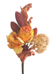 Artificial decoration Rose with Autumn flowers 40cm