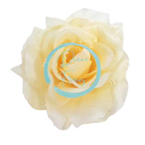 Glava cvijeta ruže Ø 10cm svijetlo žuta umjetna