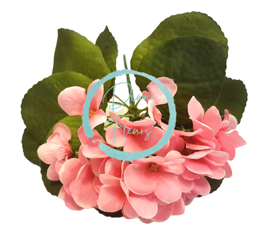 Букет от изкуствени розови теменужки 23 см