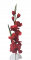Komad Gladiola u vazi 78cm crveni umjetni