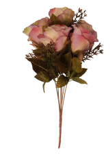 Artificial Roses Bouquet "7" Pink 16,5 inches (42cm)