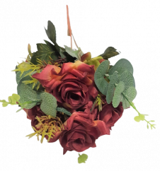 Buket ruže 30cm crveni umjetni