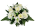 Díszített betontál fenyőből mesterséges szegfű, rózsa, orchidea, liliomok és kiegészítők Ø 30cm x 20cm