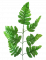 Dekoracija leaf rumor x7 46cm zelena umetna