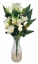 Šopek vrtnic in alstromerij krem x12 52cm umetno