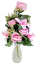Exclusive artificial bouquet Roses, Lilies and accessories x13 54cm x 30cm Pink