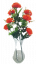 Artificial Chrysanthemums Twig x7 75cm Orange