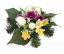 Trauergesteck aus künstliche Tulpen, Narzissen, Anemonen und Zubehör Ø 30cm x 16cm