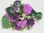 Karafiát, Ruža a Alstroméria kytica x13 35cm fialová umelá