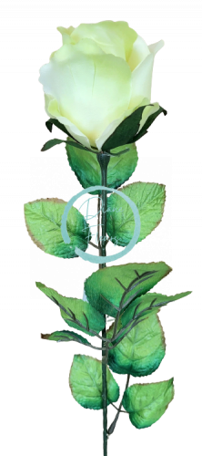 Pączek róży jednoczęściowy sztuczny 64cm miętowy