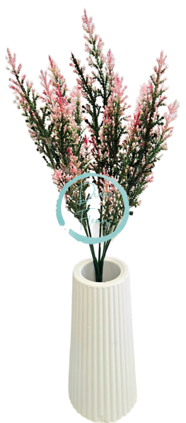 Dekorácia prízdoba zeleň umelá 36cm ružová