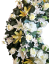Coroana mare cu trandafiri, crini artificiali, hortensii și accesorii Ø 85cm