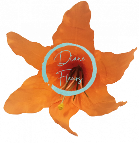Liliom virágfej Ø 16 cm narancs művirág
