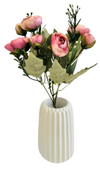 Ranunculus csokor x5 28cm művirág rózsaszín