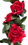 Ruža kytica vetva x6 88cm umelá červená