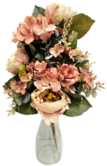 Exclusive Künstliche Pfingstrosen Strauß 52cm x 30cm Braun