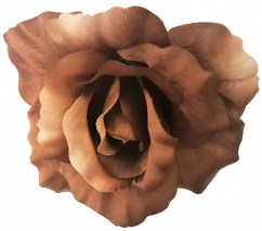 Růže hlava květu O 13cm hnědá umělá
