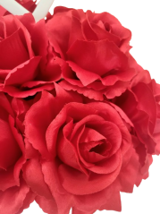 Artificial Roses with a heart in flowerpot 25cm x 28cm
