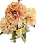 Artificial Dahlias Bouquet x5 30cm Light Brown