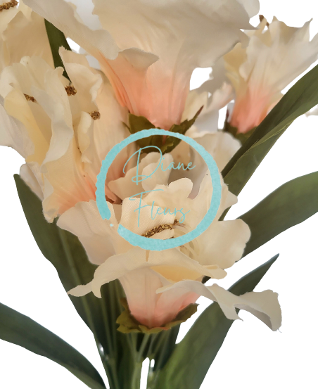 Iris kytice umělá 60cm krémová