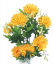 Chryzantéma větev x7 75cm žlutá umělá