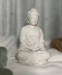 Buddha szobrocska 12,5cm - 2 színváltozat