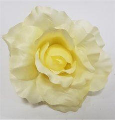 Růže hlava květu O 13cm sv. krémová umělá