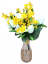 Vázaná kytice tulipány, zlatý déšť a doplňky 38cm umělá
