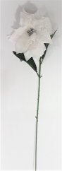 Artificial Poinsettia Euphorbia 73cm White