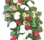 Smútočný veniec z umelých ruží a pivoniek 100cm x 35cm červená, biela, zelená
