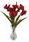 Iris kytice umělá 60cm červená