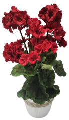 Umjetni pelargonija Geranium u loncu O 25cm x visina 49cm crveni raspored utega