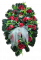 Temetési koszorú ovális Rózsák és Kiegészítők 80cm x 55cm