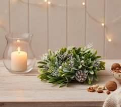 Božični venec storži zeleni 25cm x 8cm