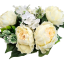 Pivoňky Peonie & Hortenzie kytice 46cm umělá krémová