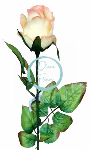 Mug de trandafir artificial pe tulpină 64cm piersicii