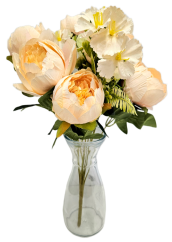 Ekskluzywny bukiet piwonii 50cm sztuczny Peach