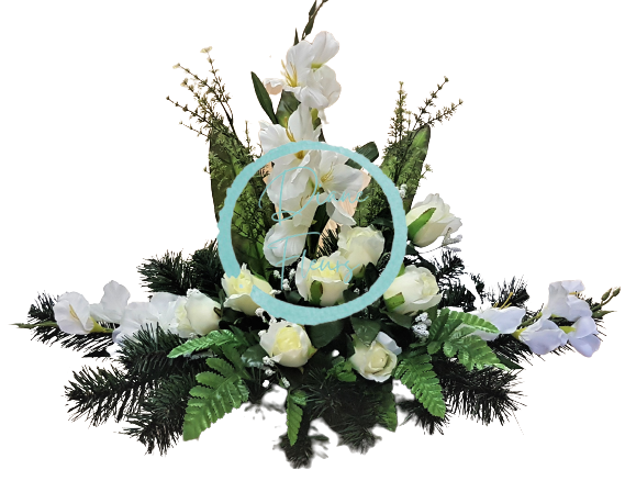 Aranžmán S5 45cm x 65cm z umelých kvetov