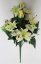 Csokor liliomot, rózsát és dáliát x12 47cm krém és sárga művirág