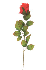 Růže poupě kusová umělá 64cm červená
