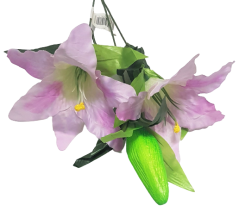 Artificial Lily "2" 75cm Lilac