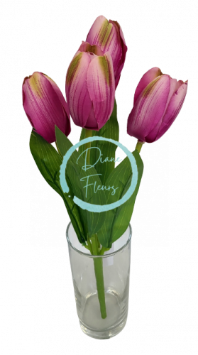 Šopek tulipanov x5 31cm vijoličen