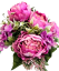 Künstliche Pfingstrosen & Hortensie strauß 46cm Rosa