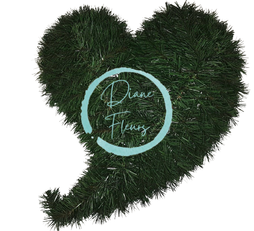 Veniec čečinový smrekový "Srdce zahnuté" 65cm x 65cm umelý
