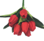 Künstliche Tulpenstrauß x9 Rot 33cm