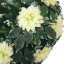 Künstliche Kranz Herz-förmig mit Dahlien und Zubehör 65cm x 70cm Grün