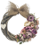 Fonott koszorú O 20cm ranunculus lila