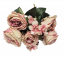 Růže "9" kytice 43cm růžová umělá